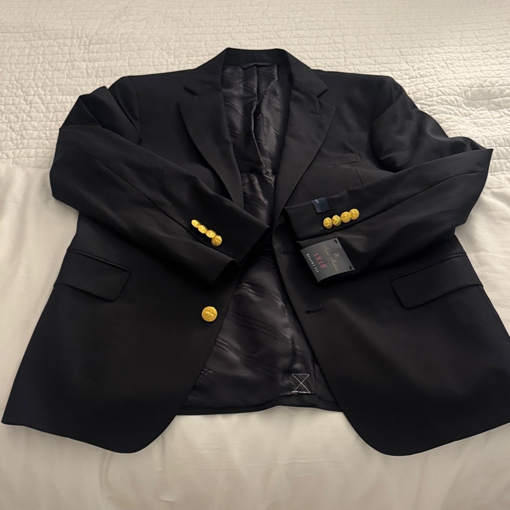 Men's Navy Blazer with Gold Buttons